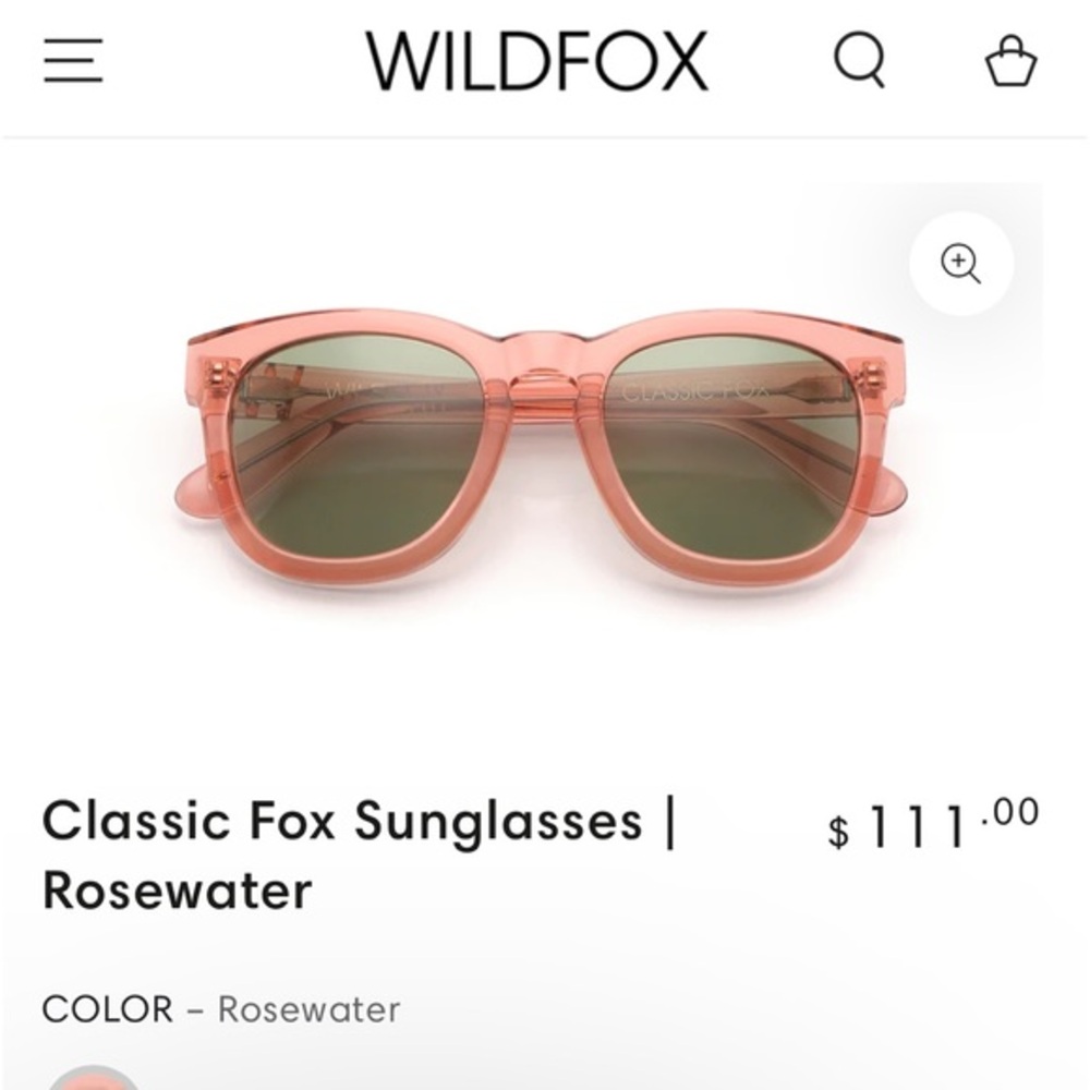 WILDFOX sunglasses! Pink, in case & collectible box!! Very sturdy and so FUN🤩